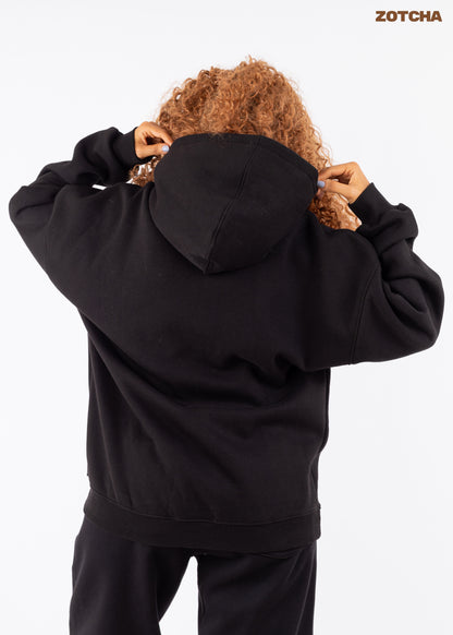 Basic oversized black hoodie