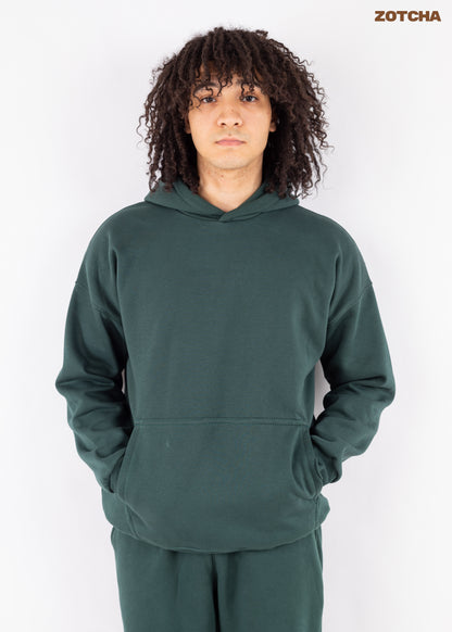 Basic oversized green hoodie