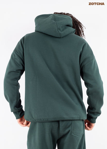 Basic oversized green hoodie