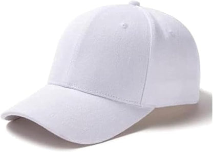 Plain unisex baseball cap with snap closure