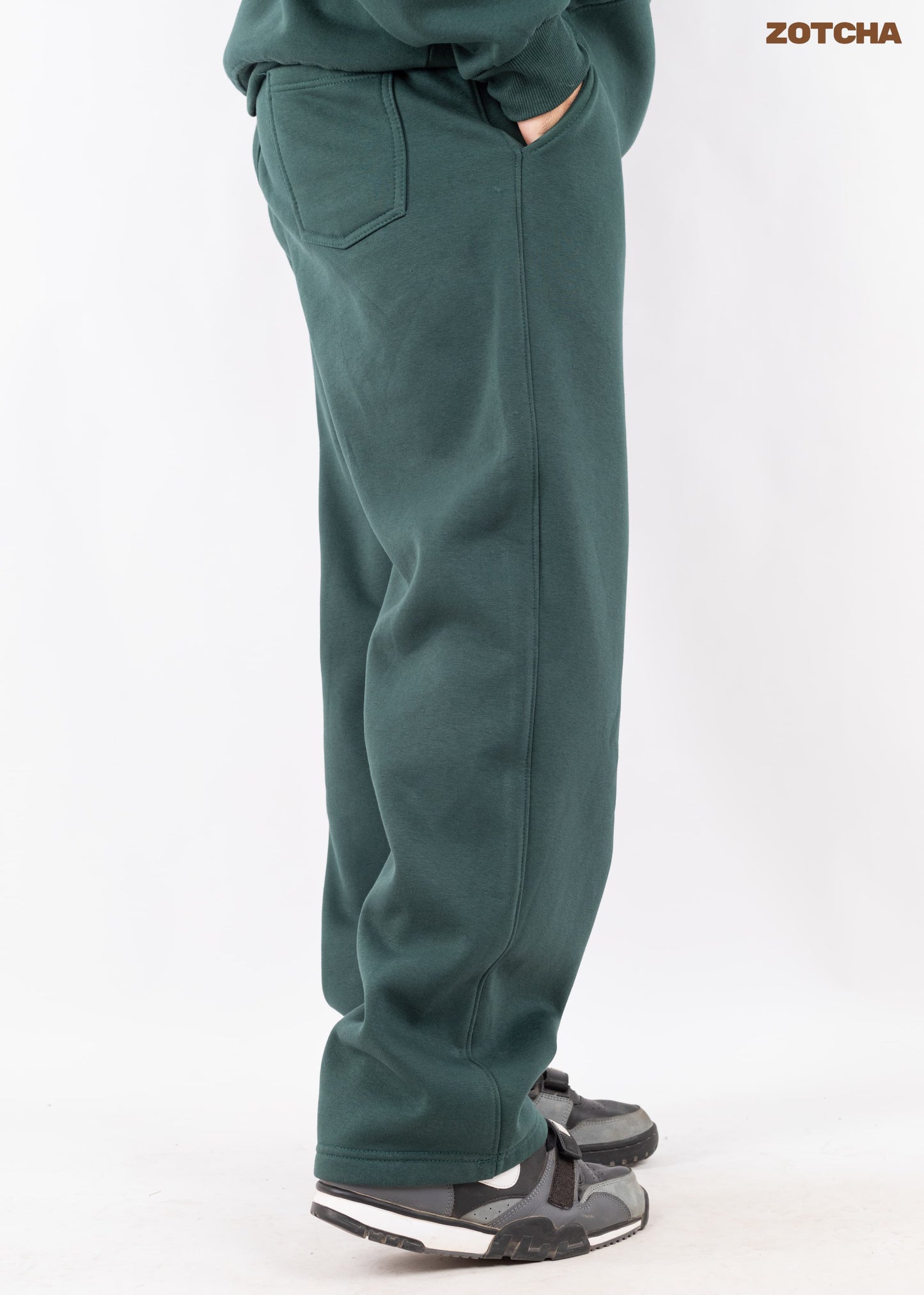 oversized green sweatpants